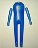 Maniqu azul ,para dar volumen al traje y evitar que se aplanchetara y arrugara.