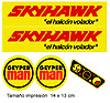 Skyhawk "El halcn volador" con fondo amarillo