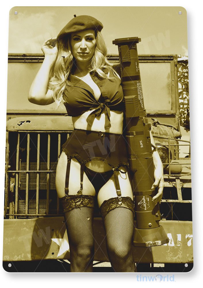 tin-sign-c302-on-duty-military-hot-rod-pin-up-jeep-usmc-army-bazooka-gun-girl-tinworld-tinsign_com.jpg